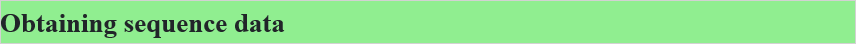 Obtaining sequence data